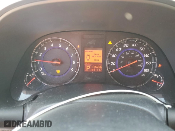 2010 Infiniti FX with VIN JN8AS1MW7AM851892, listed as a Copart auction lot 64990275 with 125,266 mi miles and Salvage title. Bid and sale history available at DreamBid. Image 9.