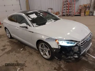 2019 Audi A5 Sportback Premium Plus with VIN WAUENCF58KA044074, listed as a IAAI auction lot 41300962 with 45,001 mi miles and . Bid and sale history available at DreamBid. Image 1.