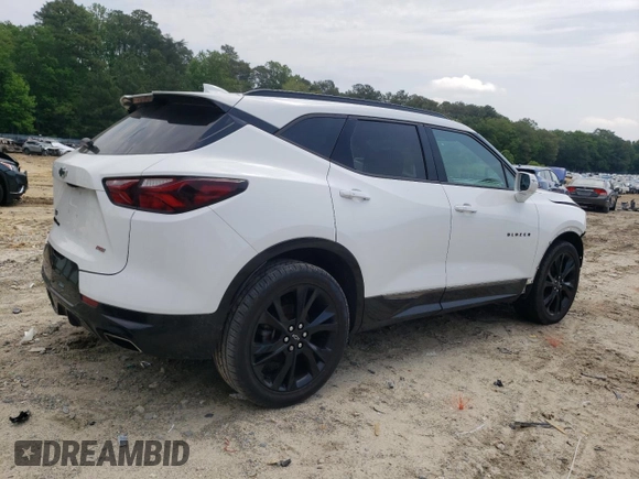 2019 Chevrolet Blazer RS with VIN 3GNKBJRS7KS640321, listed as a Copart auction lot 56576665 with 117,005 mi miles and Salvage title. Bid and sale history available at DreamBid. Image 3.