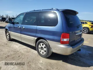 2003 Kia Sedona LX with VIN KNDUP131736409797, listed as a Copart auction lot 46902855 with 142,091 mi miles and Salvage Title. Bid and sale history available at carsss.com. Image 2.