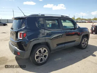 2015 Jeep Renegade Limited with VIN ZACCJBDT4FPB26634, listed as a Copart auction lot 52009035 with 92,995 mi miles and Salvage title. Bid and sale history available at DreamBid. Image 3.