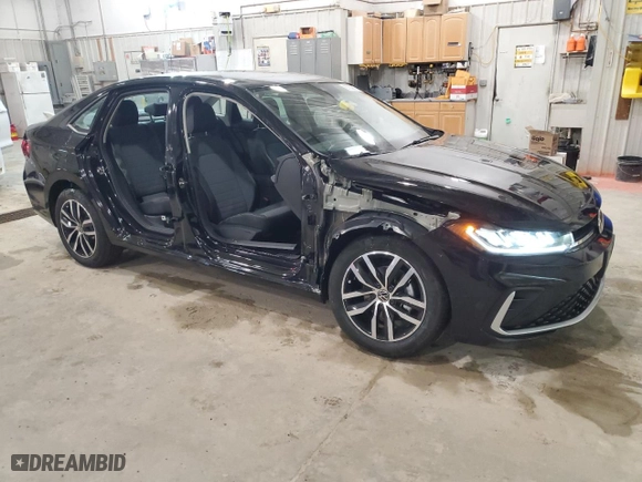 2025 Volkswagen Jetta SE with VIN 3VW7X7BU0SM013458, listed as a Copart auction lot 87836735 with 433 mi miles and Salvage Title. Bid and sale history available at carsss.com. Image 4.
