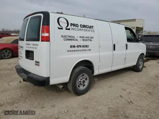 2017 GMC Savana Cargo Van with VIN 1GTW7AFF7H1291089, listed as a Copart auction lot 49146145 with 0 mi miles and Salvage Title. Bid and sale history available at carsss.com. Image 3.