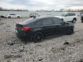 2022 Honda Civic Si with VIN 2HGFE1E55NH473130, listed as a Copart auction lot 46114755 with 34,367 mi miles and Salvage Title. Bid and sale history available at DreamBid. Image 3.