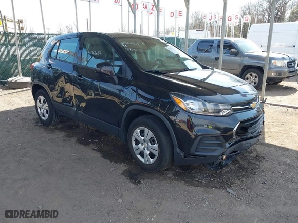 2018 Chevrolet Trax LS with VIN 3GNCJKSB2JL417748, listed as a IAAI auction lot 41767339 with 126,751 mi miles. Bid and sale history available at carsss.com. Image 1.