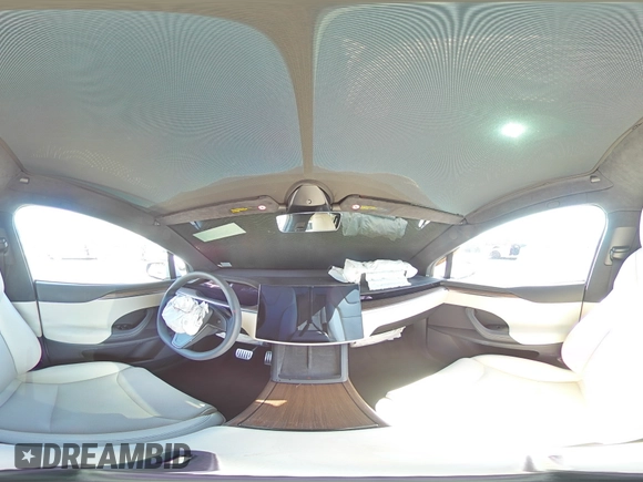 2023 Tesla Model X with VIN 7SAXCDE52PF378496, listed as a Copart auction lot 49455825 with Not Provided miles and Salvage Title. Bid and sale history available at DreamBid. Image 14.