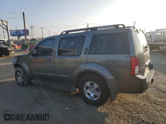 2007 Nissan Pathfinder SE with VIN 5N1AR18U37C614620, listed as a Copart auction lot 83915844 with Not provided miles and Salvage title. Bid and sale history available at DreamBid. Image 2.