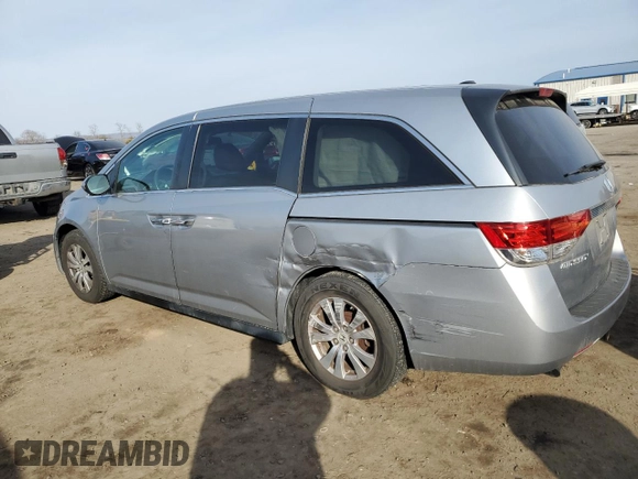 2016 Honda Odyssey EX-L with VIN 5FNRL5H69GB079216, listed as a Copart auction lot 48920895 with 65,289 mi miles and Salvage Title. Bid and sale history available at carsss.com. Image 2.