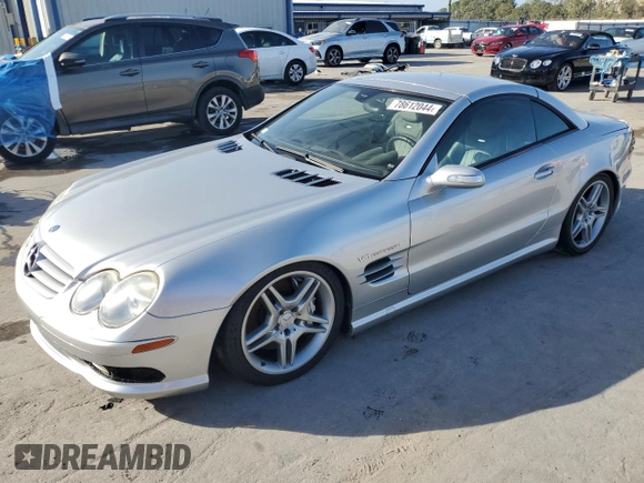 2005 Mercedes-Benz SL 55 AMG with VIN WDBSK74F95F099933, listed as a Copart auction lot 78612044 with Not provided miles and Salvage title. Bid and sale history available at DreamBid. Image 1.