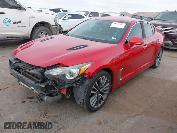 2019 Kia Stinger with VIN KNAE15LA1K6056093, listed as a IAAI auction lot 41620911 with 99,295 mi miles and . Bid and sale history available at DreamBid. Image 18.