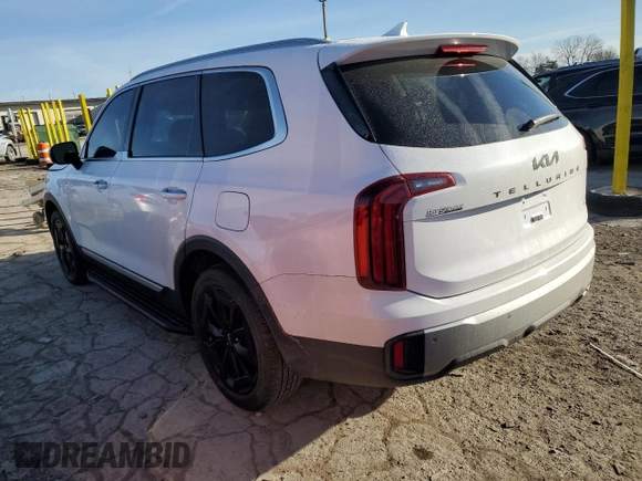 2023 Kia Telluride S with VIN 5XYP6DGC7PG346152, listed as a Copart auction lot 47249235 with 27,096 mi miles and Salvage Title. Bid and sale history available at DreamBid. Image 2.