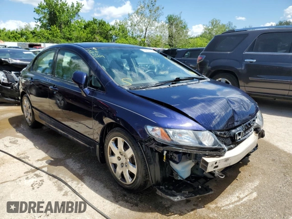 2010 Honda Civic LX with VIN 2HGFA1F5XAH502125, listed as a Copart auction lot 53836274 with 161,827 mi miles and Salvage Title. Bid and sale history available at DreamBid. Image 4.