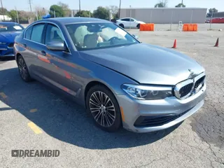 2019 BMW 5 Series 530e iPerformance with VIN WBAJA9C50KB399218, listed as a IAAI auction lot 41659350 with Not Provided miles. Bid and sale history available at carsss.com. Image 1.