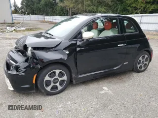 2014 FIAT 500e with VIN 3C3CFFGE6ET244735, listed as a Copart auction lot 74112064 with 52,226 mi miles and Salvage Title. Bid and sale history available at carsss.com. Image 1.