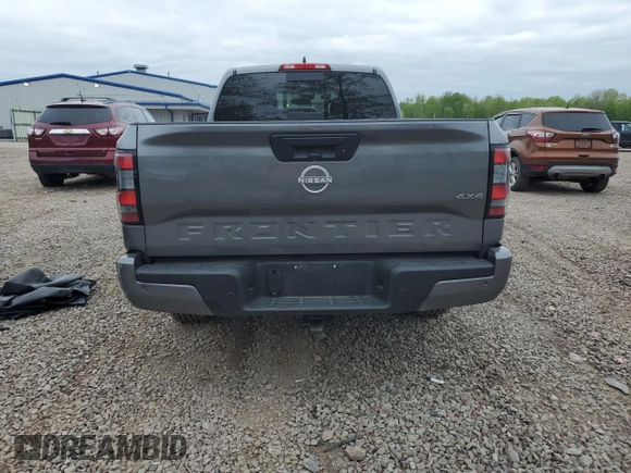 2025 Nissan Frontier SV with VIN 1N6ED1FK9SN615898, listed as a Copart auction lot 56761655 with 2,367 mi miles and Salvage title. Bid and sale history available at DreamBid. Image 6.