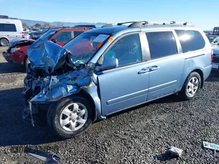 2007 Kia Sedona EX with VIN KNDMB233176188287, listed as a IAAI auction lot 41354340 with 1 mi miles. Bid and sale history available at carsss.com. Image 2.