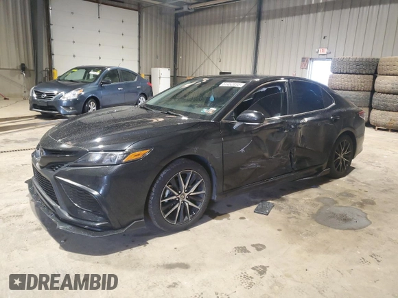 2024 Toyota Camry SE with VIN 4T1G11AK8RU842152, listed as a Copart auction lot 51452055 with 107,511 mi miles and Salvage Title. Bid and sale history available at carsss.com. Image 1.