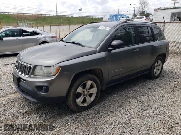 2012 Jeep Compass Sport with VIN 1C4NJCBA7CD618147, listed as a Copart auction lot 54951065 with 163,649 mi miles and Clean Title. Bid and sale history available at carsss.com. Image 1.