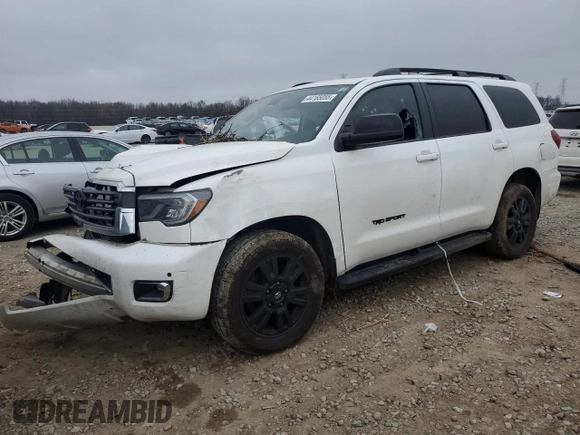 2018 Toyota Sequoia SR5 with VIN 5TDZY5G14JS071471, listed as a Copart auction lot 44165055 with 121,063 mi miles and Salvage Title. Bid and sale history available at carsss.com. Image 1.