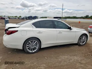 2020 Infiniti Q50 Luxe with VIN JN1EV7AP4LM206174, listed as a Copart auction lot 62498325 with 58,993 mi miles and Salvage title. Bid and sale history available at DreamBid. Image 3.
