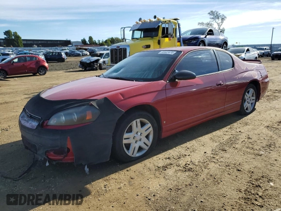 2007 Chevrolet Monte Carlo LT with VIN 2G1WK15K879237574, listed as a Copart auction lot 85602474 with 179,607 mi miles and Salvage Title. Bid and sale history available at carsss.com. Image 1.