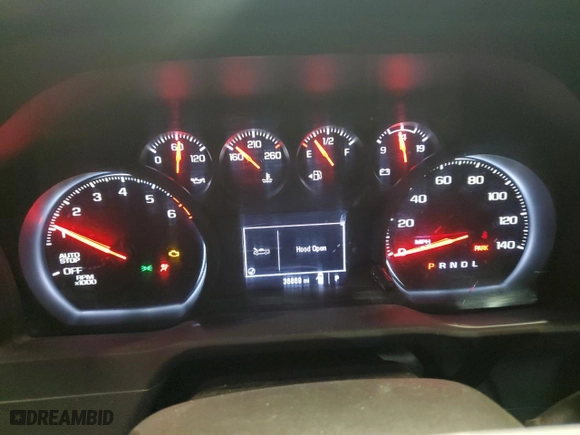 2022 Chevrolet Silverado 1500 LTD Work Truck with VIN 3GCNWAED2NG184060, listed as a Copart auction lot 83856144 with 36,869 mi miles and Salvage Title. Bid and sale history available at carsss.com. Image 9.