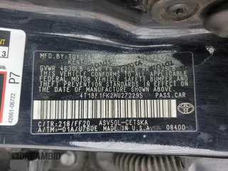 2017 Toyota Camry XLE with VIN 4T1BF1FK2HU272295, listed as a Copart auction lot 51324335 with 206,339 mi miles and Salvage Title. Bid and sale history available at carsss.com. Image 15.