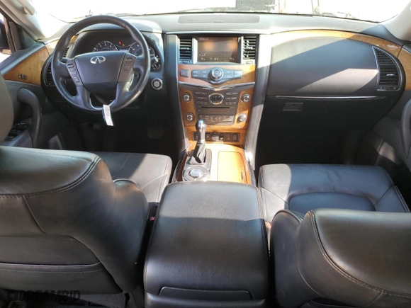 2012 Infiniti QX56 7-passenger with VIN JN8AZ2NF9C9516607, listed as a Copart auction lot 43326345 with 192395 miles and Salvage Title. Bid and sale history available at carsss.com. Image 8.