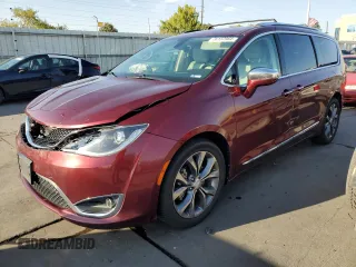2018 Chrysler Pacifica Limited z VIN 2C4RC1GG1JR252550, wystawiony jako Copart lot #76137964 z przebiegiem 184 072 mil mil oraz Szkoda całkowita • Salvage title. Historia ofert i sprzedaży dostępna na DreamBid. Obrazek 1.