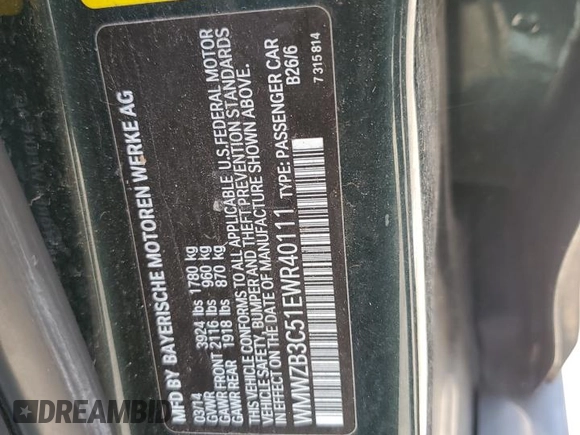 2014 MINI Countryman with VIN WMWZB3C51EWR40111, listed as a Copart auction lot 50274045 with 138,073 mi miles and Salvage title. Bid and sale history available at DreamBid. Image 12.