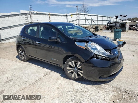 2014 Nissan LEAF SL with VIN 1N4AZ0CP7EC334248, listed as a Copart auction lot 52198325 with 57,659 mi miles and Salvage Title. Bid and sale history available at carsss.com. Image 4.