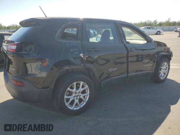 2017 Jeep Cherokee Sport z VIN 1C4PJMAB4HD230664, wystawiony jako Copart lot #63707935 z przebiegiem 94 957 mil mil oraz Szkoda całkowita • Salvage title. Historia ofert i sprzedaży dostępna na DreamBid. Obrazek 3.