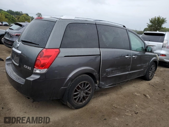 2007 Nissan Quest S with VIN 5N1BV28U27N137298, listed as a Copart auction lot 71587304 with 96,990 mi miles and Salvage Title. Bid and sale history available at carsss.com. Image 3.