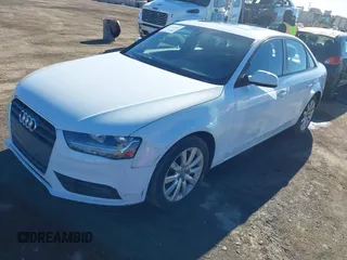 2014 Audi A4 Premium with VIN WAUAFAFL0EN004342, listed as a IAAI auction lot 41233660 with 120,191 mi miles. Bid and sale history available at carsss.com. Image 2.