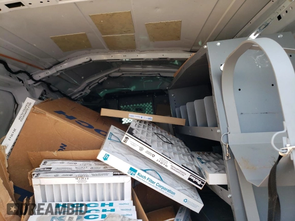 2023 Ford Transit Cargo with VIN 1FTYE1Y80PKA95744, listed as a Copart auction lot 46119335 with Not Provided miles and Salvage Title. Bid and sale history available at carsss.com. Image 10.