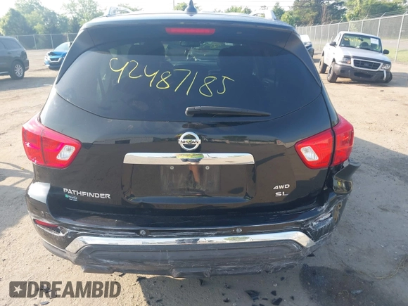 2019 Nissan Pathfinder Platinum with VIN 5N1DR2MM6KC627265, listed as a IAAI auction lot 42487185 with 110,727 mi miles and . Bid and sale history available at DreamBid. Image 16.
