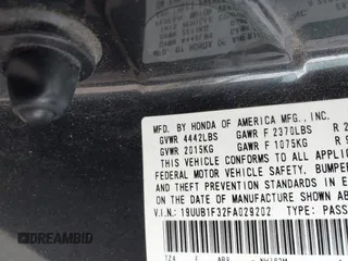 2015 Acura TLX with VIN 19UUB1F32FA029202, listed as a IAAI auction lot 41709922 with 170,307 mi miles and . Bid and sale history available at DreamBid. Image 9.