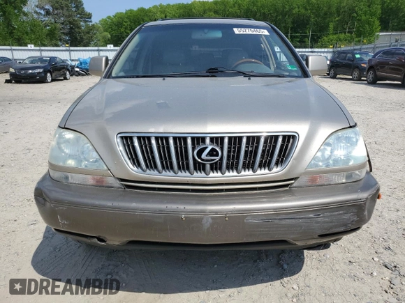 2002 Lexus RX 300 with VIN JTJHF10U520252529, listed as a Copart auction lot 55276465 with 203,254 mi miles and Salvage Title. Bid and sale history available at DreamBid. Image 5.