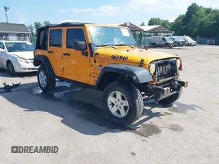 2013 Jeep Wrangler Unlimited Sport z VIN 1C4HJWDGXDL538395, wystawiony jako IAAI lot #42265264 z przebiegiem 154 080 mil mil oraz . Historia ofert i sprzedaży dostępna na DreamBid. Obrazek 1.