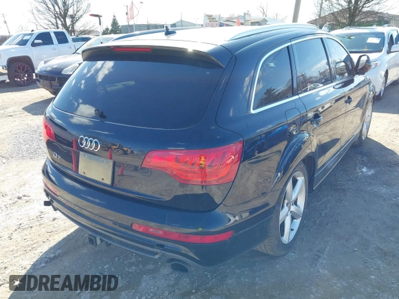 2013 Audi Q7 3.0T S line Prestige with VIN WA1DGAFE3DD007684, listed as a IAAI auction lot 41874449 with 159,713 mi miles. Bid and sale history available at carsss.com. Image 4.