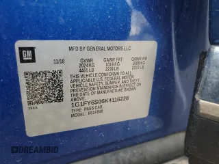 2019 Chevrolet Bolt EV LT z VIN 1G1FY6S06K4116228, wystawiony jako Copart lot #50253005 z przebiegiem 87 263 mil mil oraz Szkoda całkowita • Salvage title. Historia ofert i sprzedaży dostępna na DreamBid. Obrazek 15.