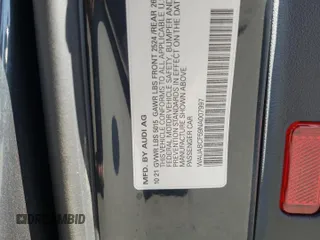 2022 Audi A5 Sportback Premium with VIN WAUABCF59NA007997, listed as a Copart auction lot 72692294 with 20,929 mi miles and Salvage Title. Bid and sale history available at carsss.com. Image 12.