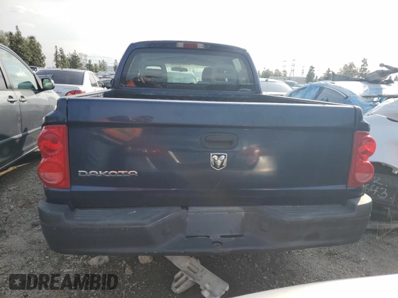 2005 Dodge Dakota ST with VIN 1D7HE28K55S207622, listed as a Copart auction lot 72201084 with 164,221 mi miles and Clean Title. Bid and sale history available at DreamBid. Image 6.