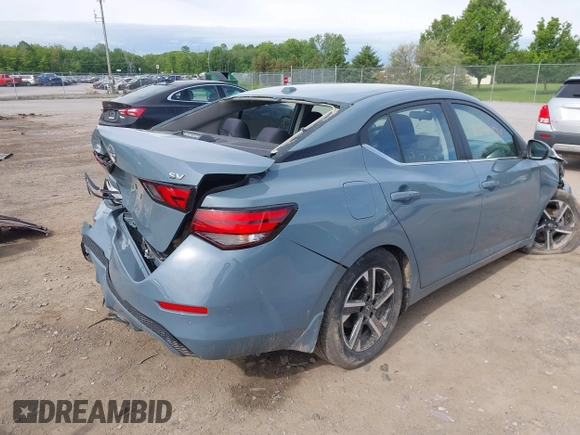 2024 Nissan Sentra SV with VIN 3N1AB8CV1RY258697, listed as a IAAI auction lot 42341520 with 17,697 mi miles and . Bid and sale history available at DreamBid. Image 4.