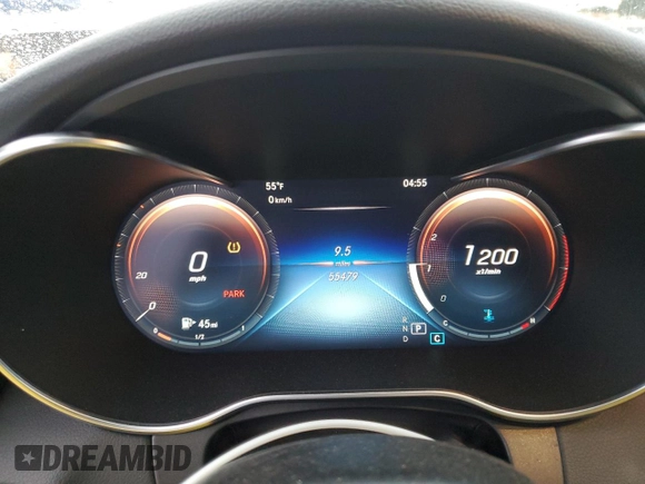 2021 Mercedes-Benz C 300 with VIN W1KWJ8DB8MG102764, listed as a Copart auction lot 47876945 with 55,479 mi miles and Salvage title. Bid and sale history available at DreamBid. Image 9.