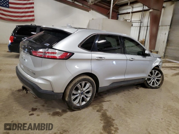2019 Ford Edge Titanium with VIN 2FMPK4K92KBB68733, listed as a Copart auction lot 47167105 with 76,056 mi miles and Clean Title. Bid and sale history available at carsss.com. Image 3.