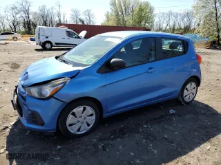 2016 Chevrolet Spark LS with VIN KL8CB6SA0GC642591, listed as a Copart auction lot 51969605 with 72,075 mi miles and Salvage Title. Bid and sale history available at carsss.com. Image 1.