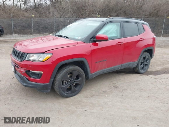 2018 Jeep Compass Latitude with VIN 3C4NJDBB2JT399488, listed as a IAAI auction lot 41553252 with 79,606 mi miles. Bid and sale history available at carsss.com. Image 2.