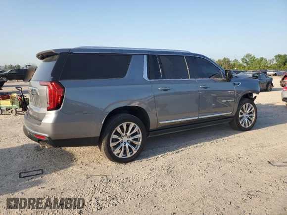 2022 GMC Yukon XL Denali with VIN 1GKS2JKLXNR228983, listed as a Copart auction lot 49653365 with 87,467 mi miles and Salvage Title. Bid and sale history available at carsss.com. Image 3.