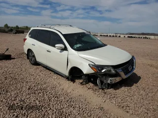 2017 Nissan Pathfinder SV z VIN 5N1DR2MN4HC657799, wystawiony jako Copart lot #58444065 z przebiegiem 90 473 mil mil oraz Szkoda całkowita • Salvage title. Historia ofert i sprzedaży dostępna na DreamBid. Obrazek 4.